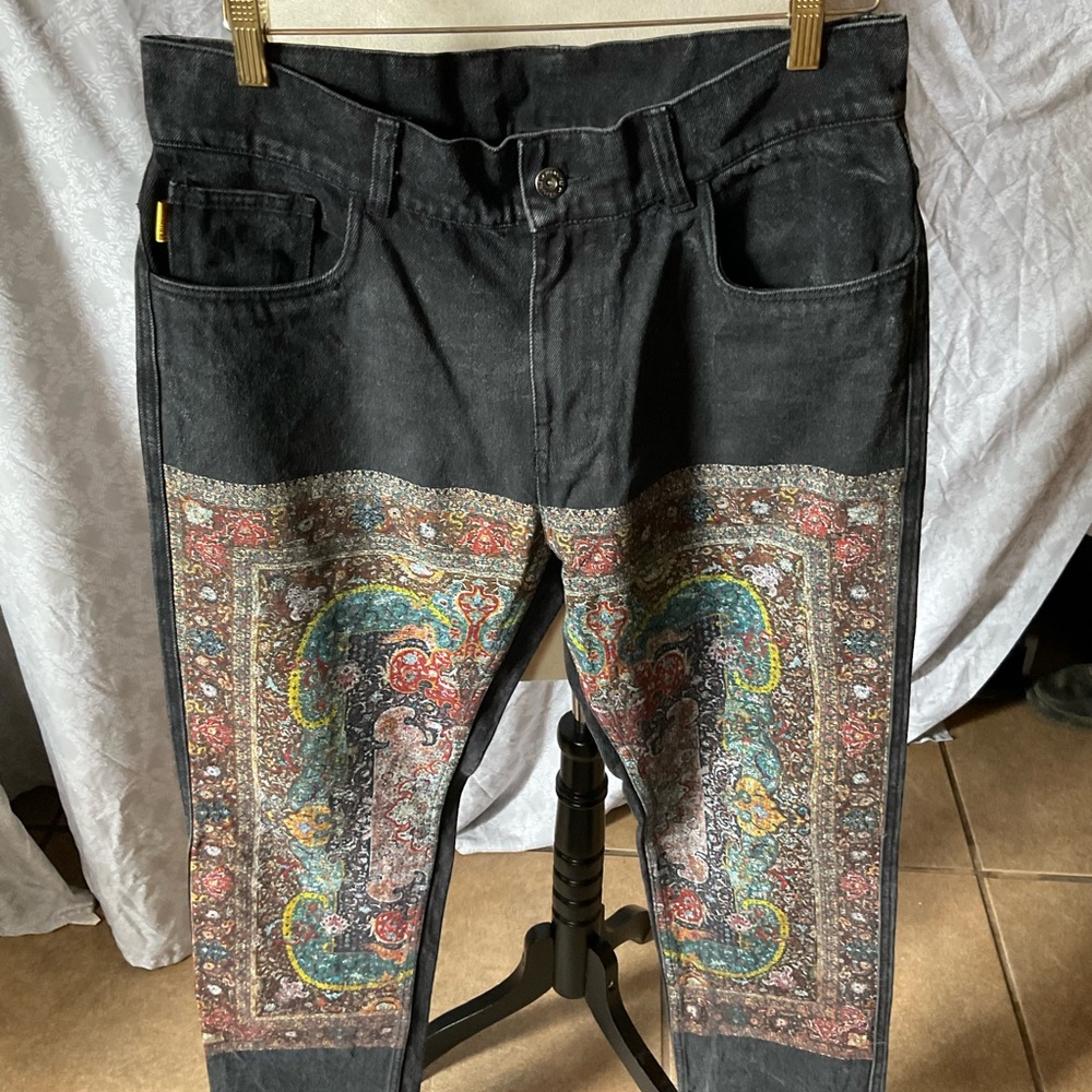 Pleasures “Walk In Me” Rug Floral Jeans